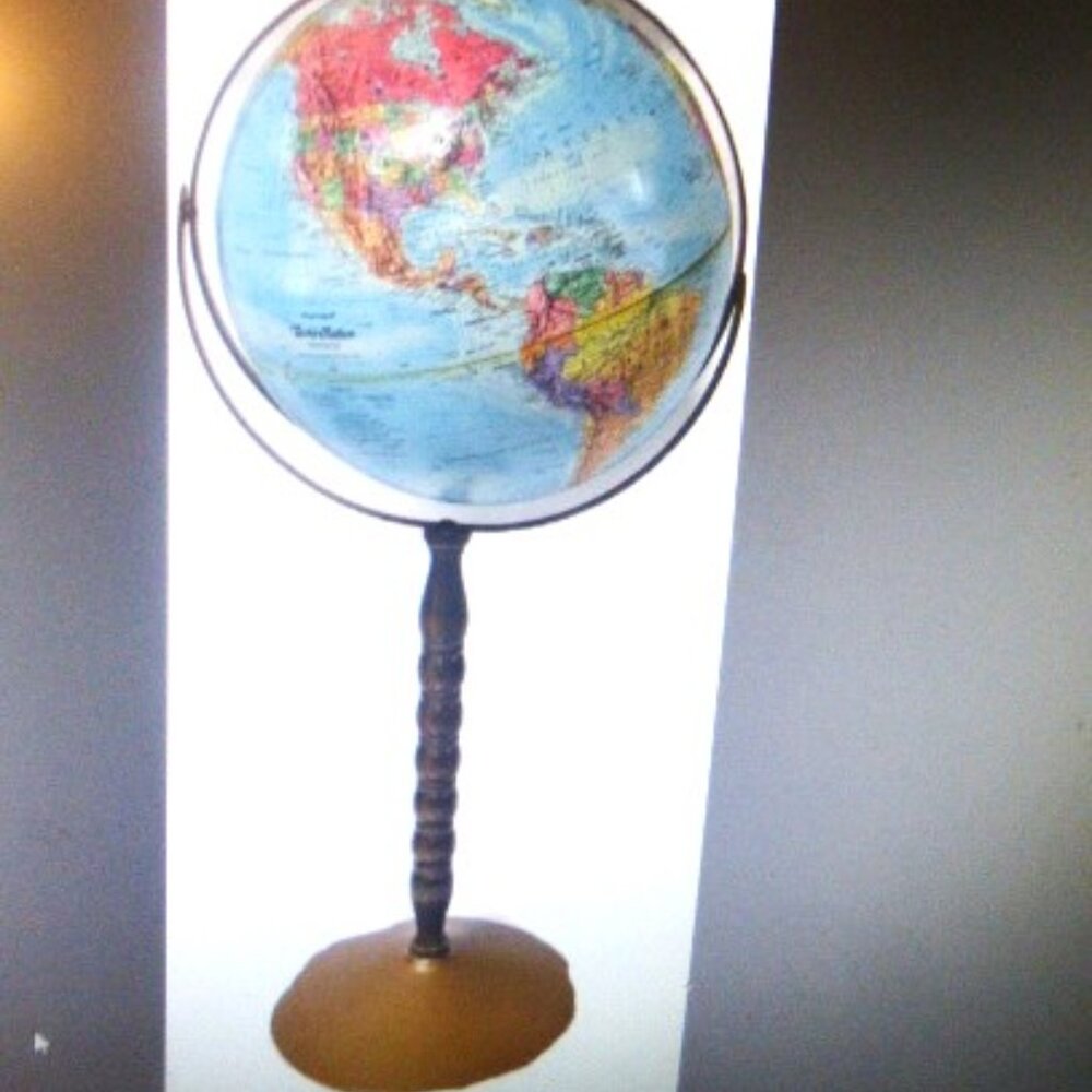 30" Vintage WORLD NATION SERIES GLOBE World Globe U.S.A Replogle Globes Inc.